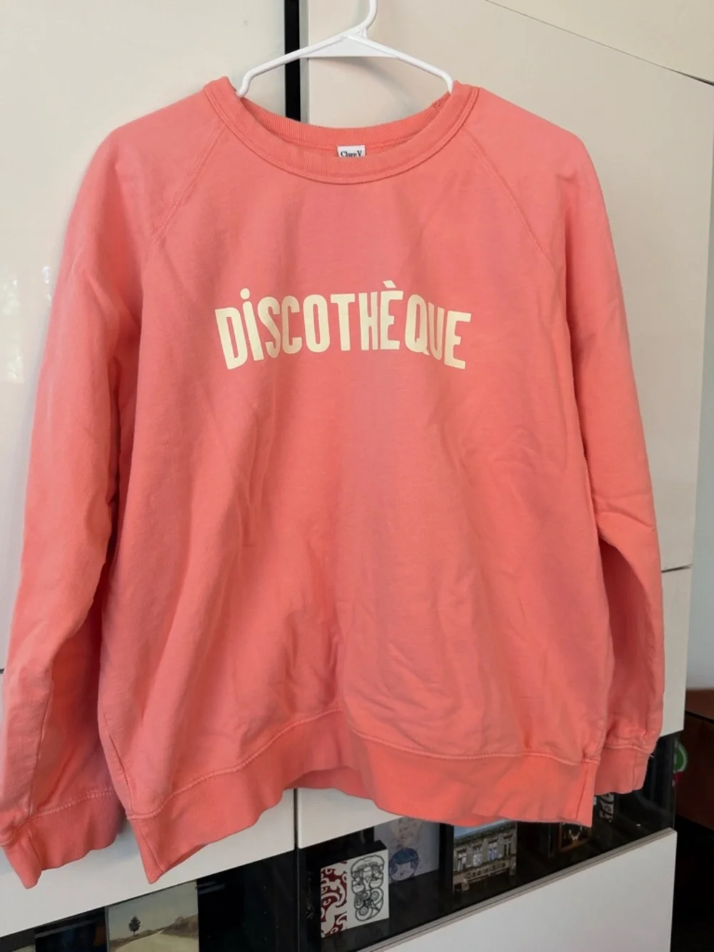 Clare V Coral 'Discothèque' Crewneck Sweatshirt - Picture 4 of 7